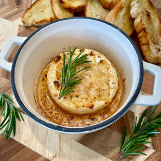 Easy Air Fryer Baked Brie with Garlic Butter Recipe