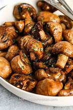 Air fryer Garlic Butter Roasted Mushrooms