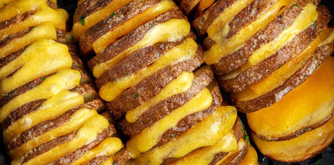 Cheesy Hasselback Potatoes