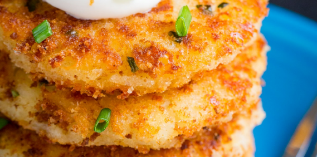 Garlic Parmesan Air Fryer Potato Cakes