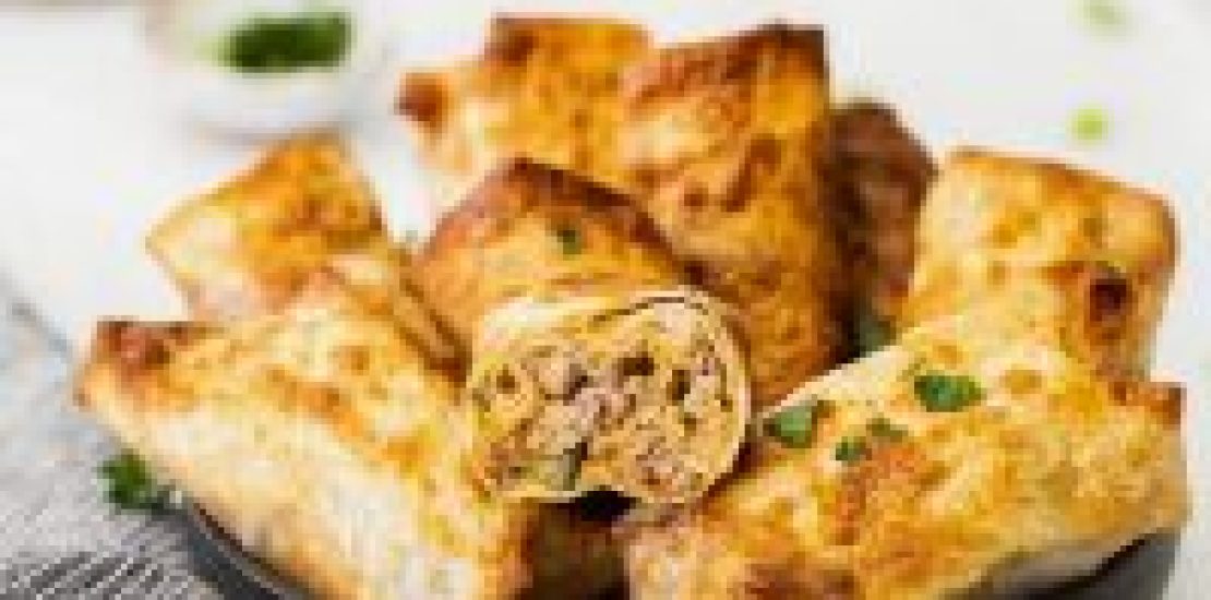 AIR FRYER CHEESEBURGER EGG ROLLS