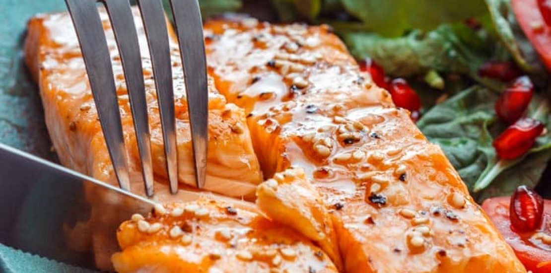 Honey Glazed Air Fryer Salmon