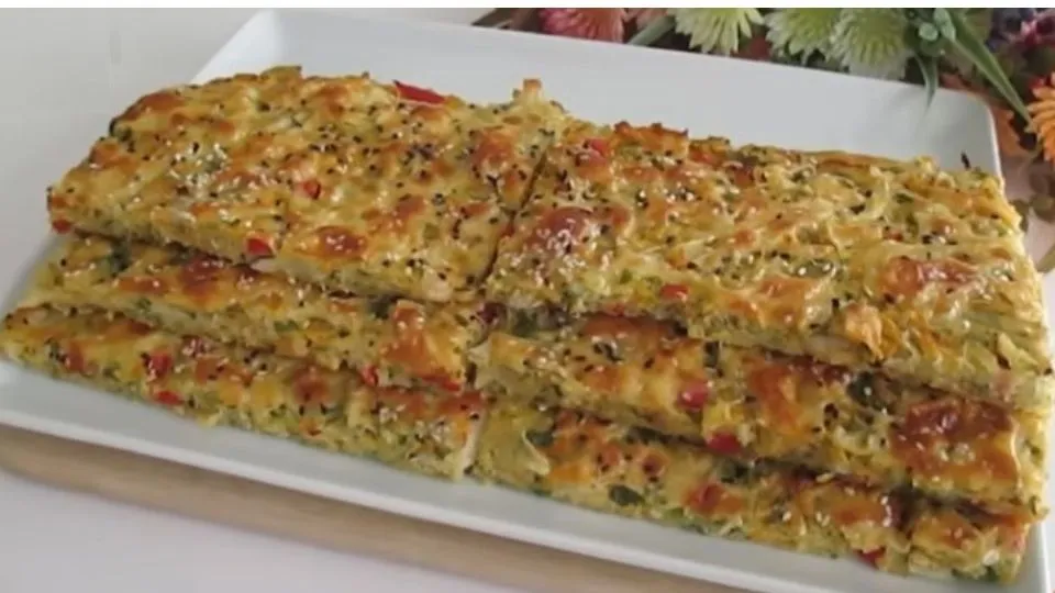Vegetable pie, a recipe from Turkish cuisine, exquisite, economical and abundant