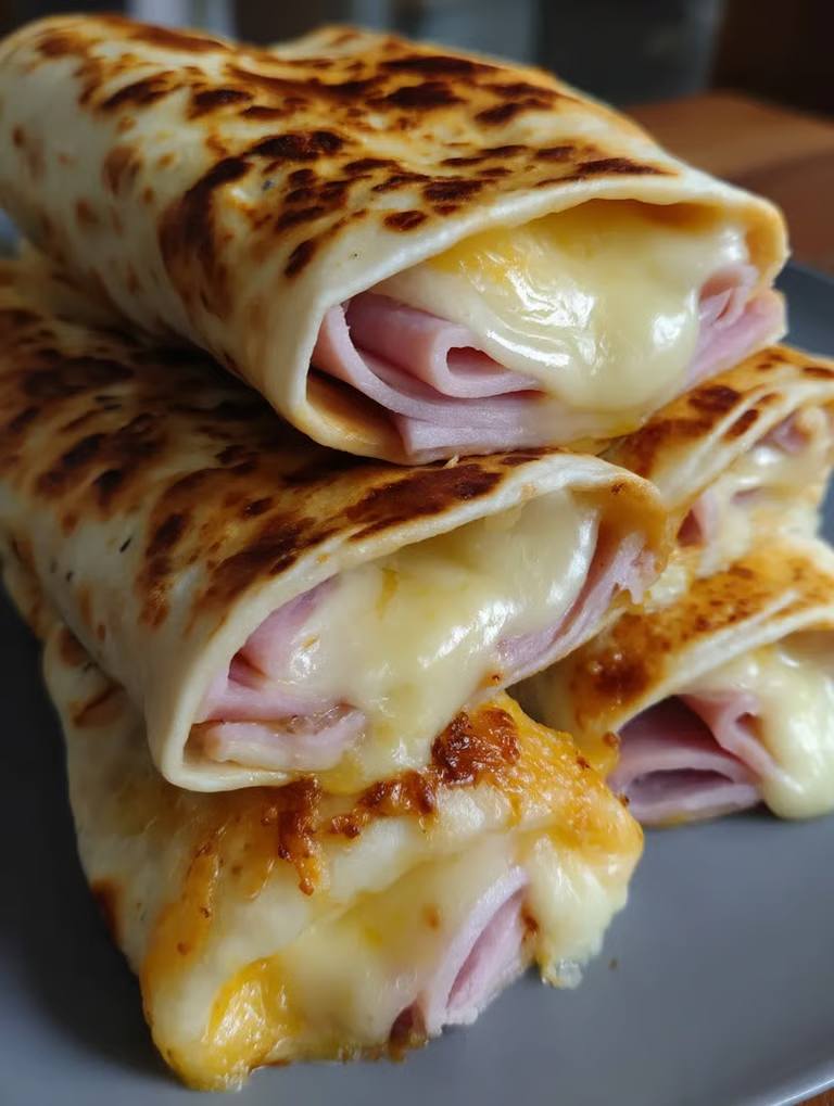 Air Fryer Chicken Ham Wraps