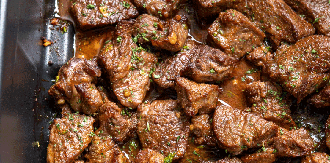Air Fryer Garlic Butter Steak Bites