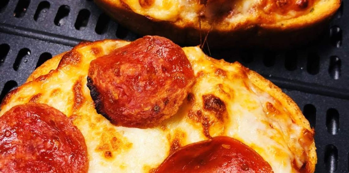 Quick and Easy Air Fryer Garlic Toast Pizzas Recipe