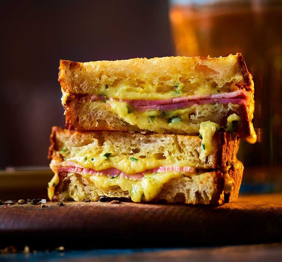Air fryer grilled ham and cheese sandwiches