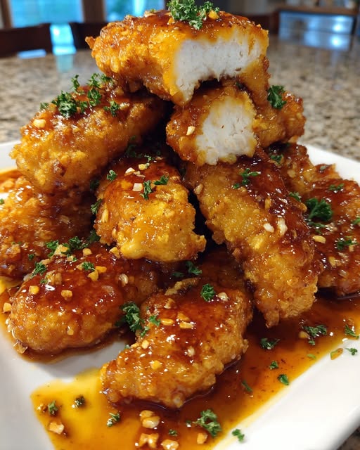 Air Fryer Honey Butter Garlic Chicken Tenders