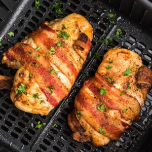 Air Fryer Bacon Wrapped Chicken