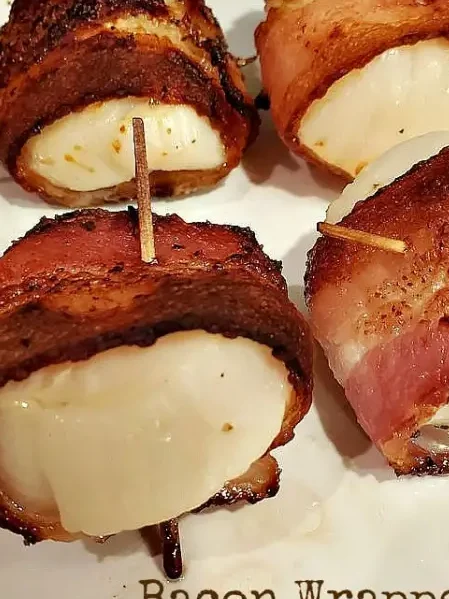 Air Fryer Bacon Wrapped Scallops
