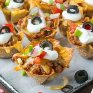Wonton Taco Cups