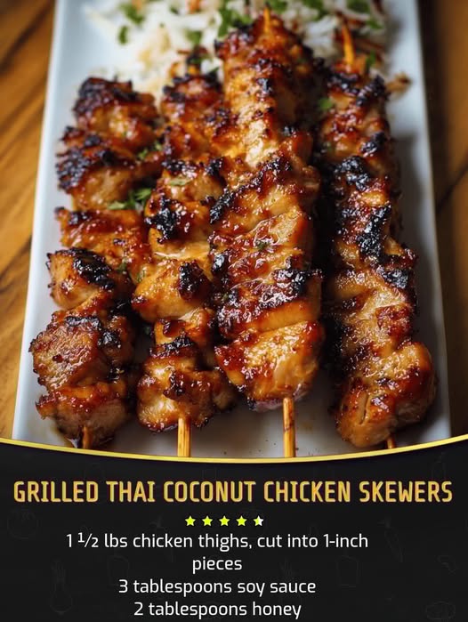 Juicy Coconut-Lime Chicken Skewers