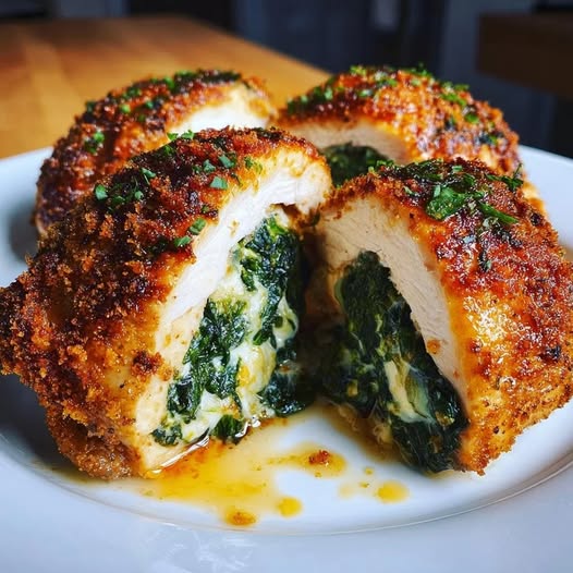 Air Fryer Spinach & Feta Stuffed Chicken Breast