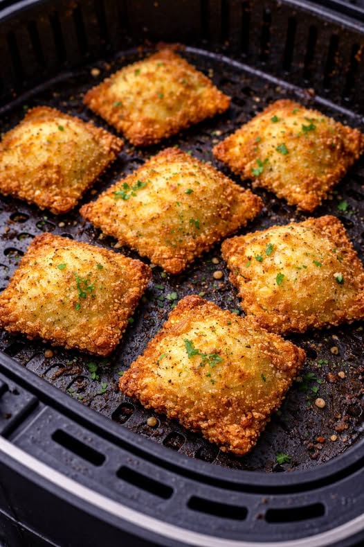 Finger Licking Air Fryer Toasted Ravioli in 10