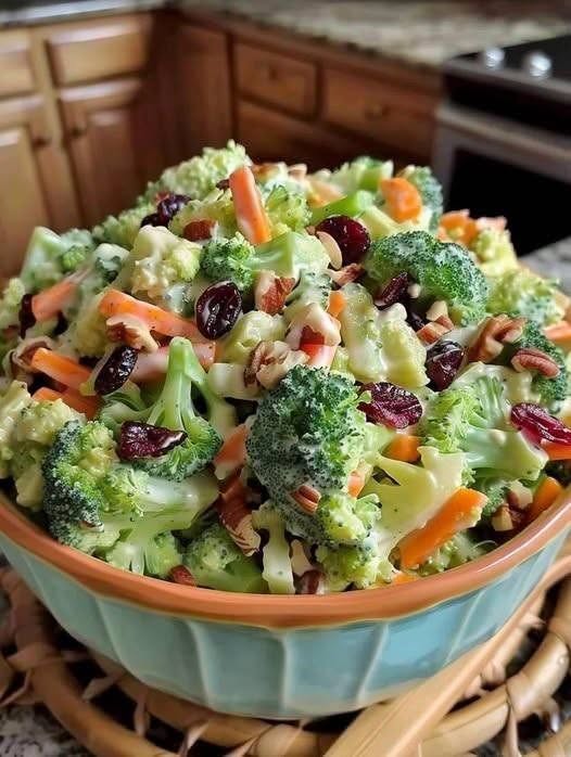 Creamy Broccoli Crunch Salad: 1 Easy Recipe For The Perfect Crispy Side 1 This colorful Creamy Broccoli Crunch Salad is the ultimate crispy addition to your next family dinner.