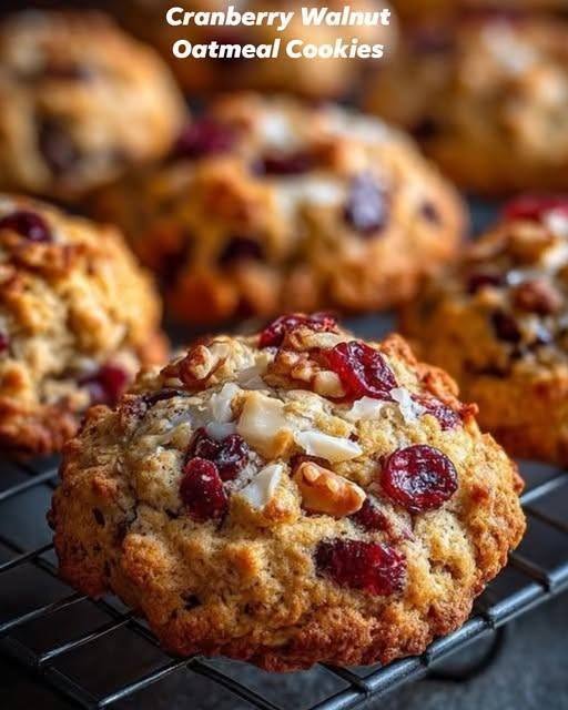 8 Secrets to Make the Best Cranberry Walnut Oatmeal Cookies 1 A stack of freshly baked chewy Cranberry Walnut Oatmeal Cookies on a baking sheet lined with parchment paper