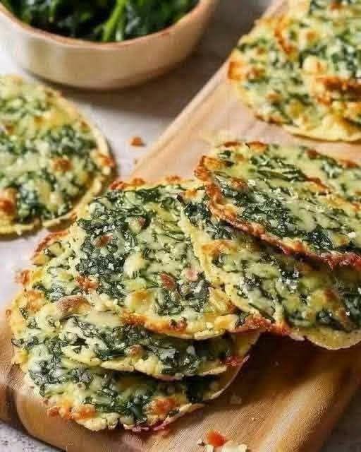 Best 15-Minute Crispy Spinach and Feta Crisps 1 Golden and crispy Spinach and Feta Crisps served on a plate