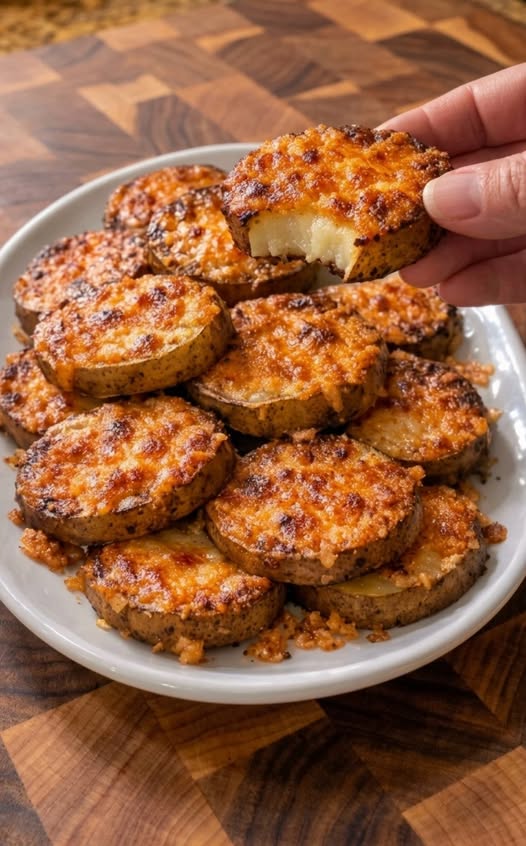 7 Best Cheesy Potato Rounds Hacks for Ultimate Air Fryer Crunch 1 Golden crispy Cheesy Potato Rounds topped with melted cheddar cheese and fresh herbs
