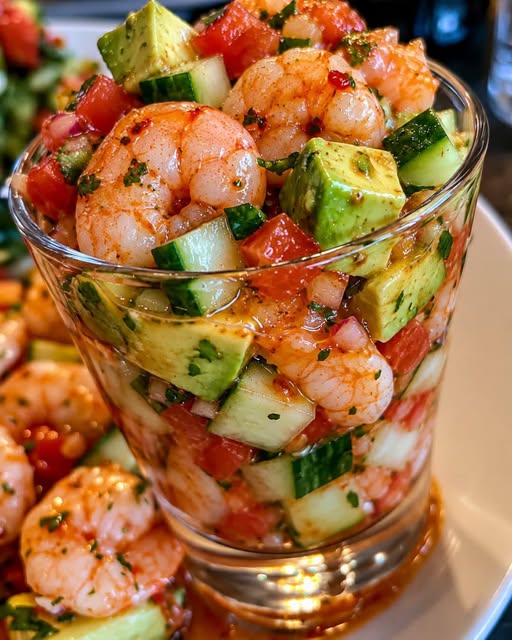 7 Fresh Reasons to Love This Shrimp Avocado Cucumber Cocktail