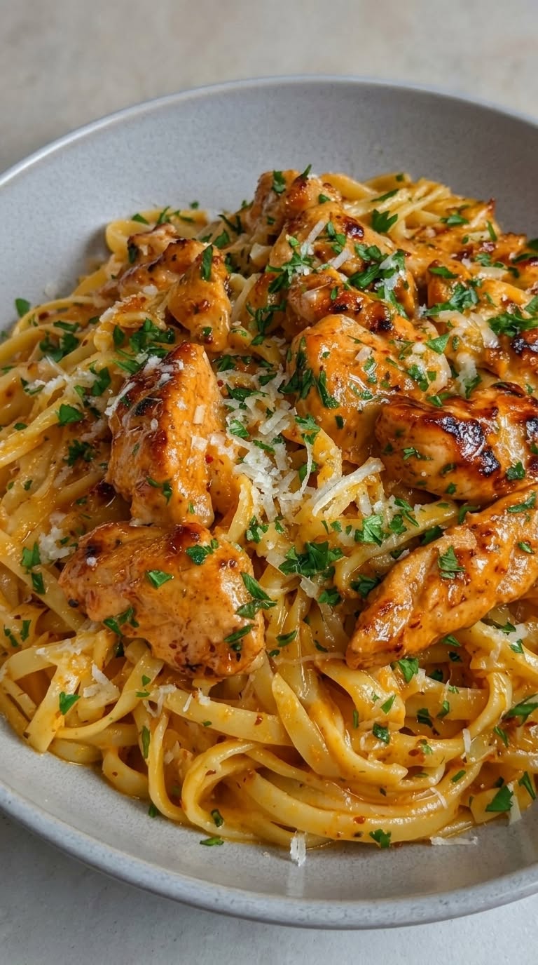 7 Delicious Reasons to Love This Cowboy Butter Chicken Linguine 1 Cowboy Butter Chicken Linguine with tender chicken, Parmesan, garlic butter sauce, and herbs