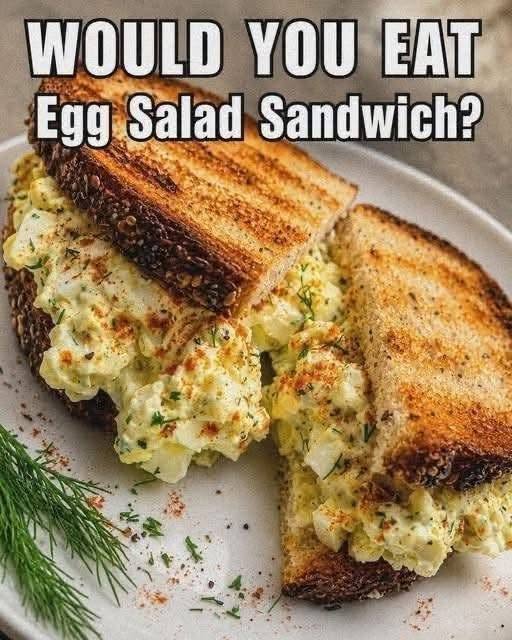 Egg Salad Sandwich with creamy chopped eggs, lettuce, and fresh bread
